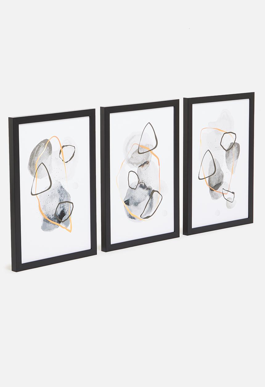 Sixth Floor - Black and gold - set of 3
