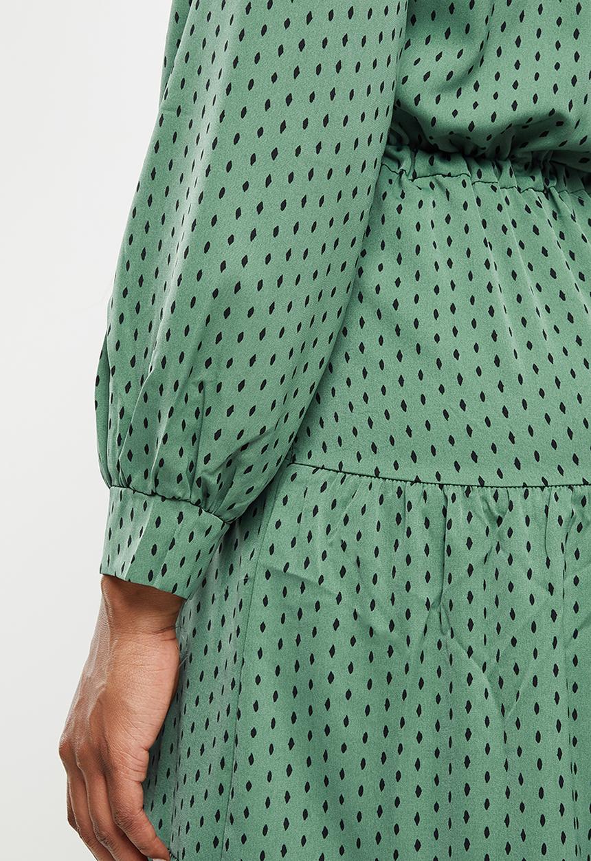 dailyfriday - Tiered belted midi1 - green
