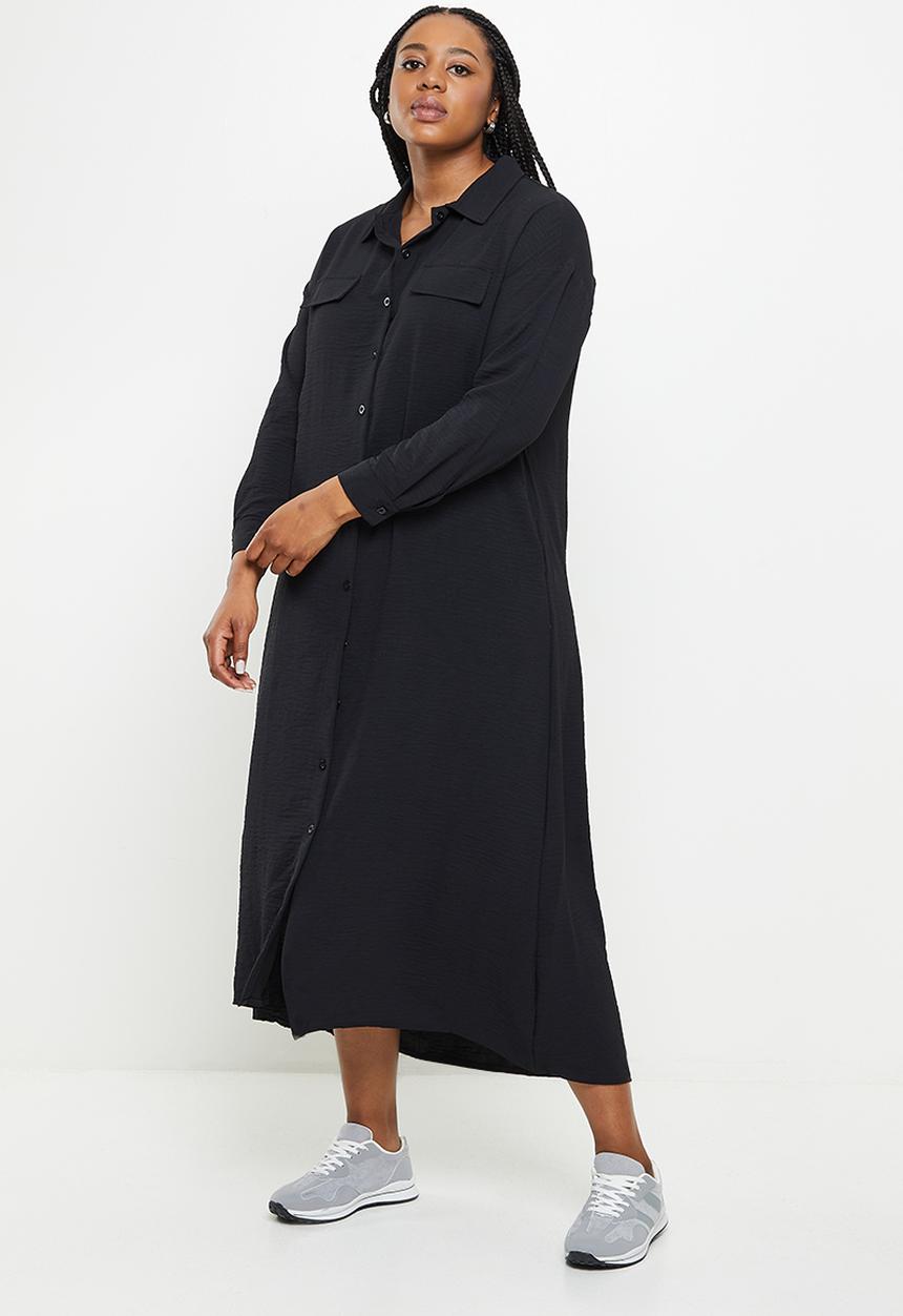 dailyfriday - Maxi shirt dress1 - black