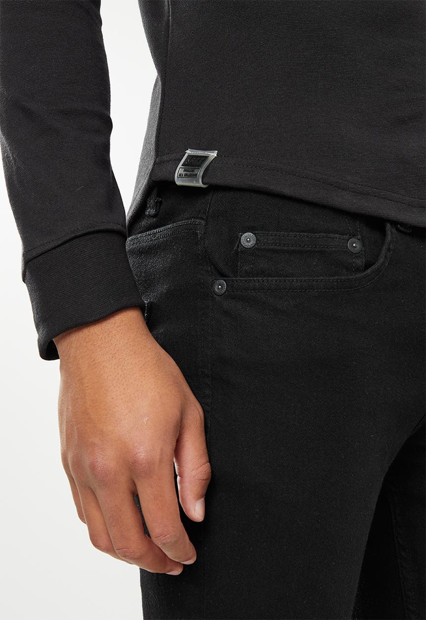 S.P.C.C - Lamont long sleeve scooped hem - black
