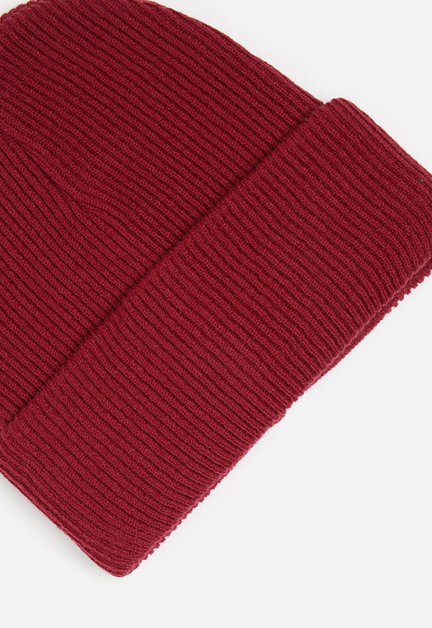 Superbalist - Erik ribbed knit beanie - burgundy 