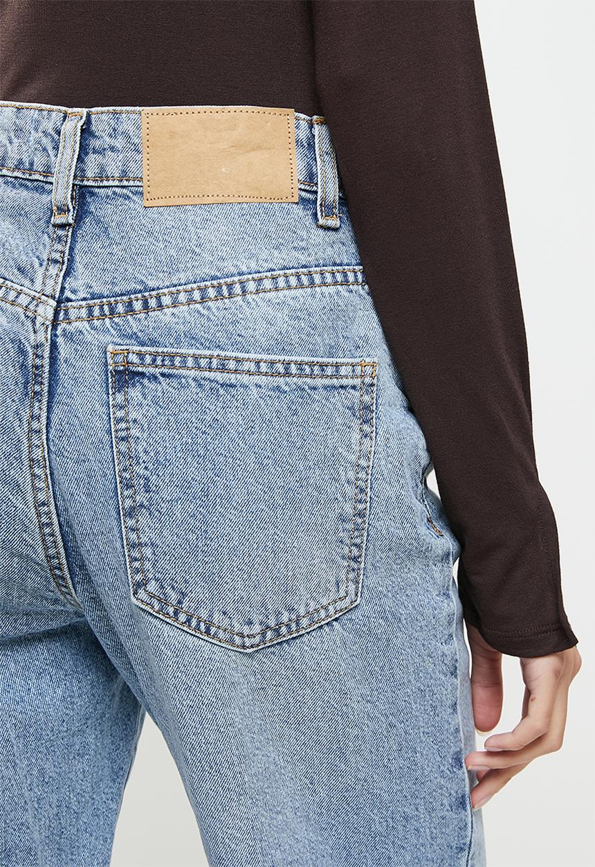 Cotton On - Long straight jean - byron blue rip