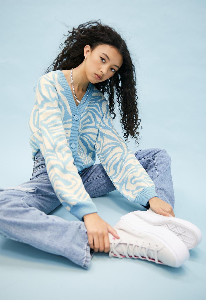 Blake - Printed cardigan - marble
