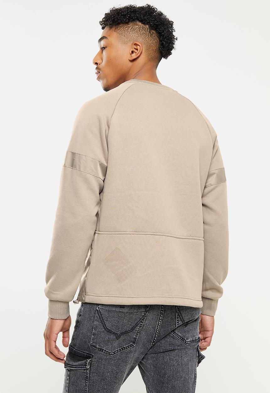 Cutty - Mens regular fit crew neck sweater - brown