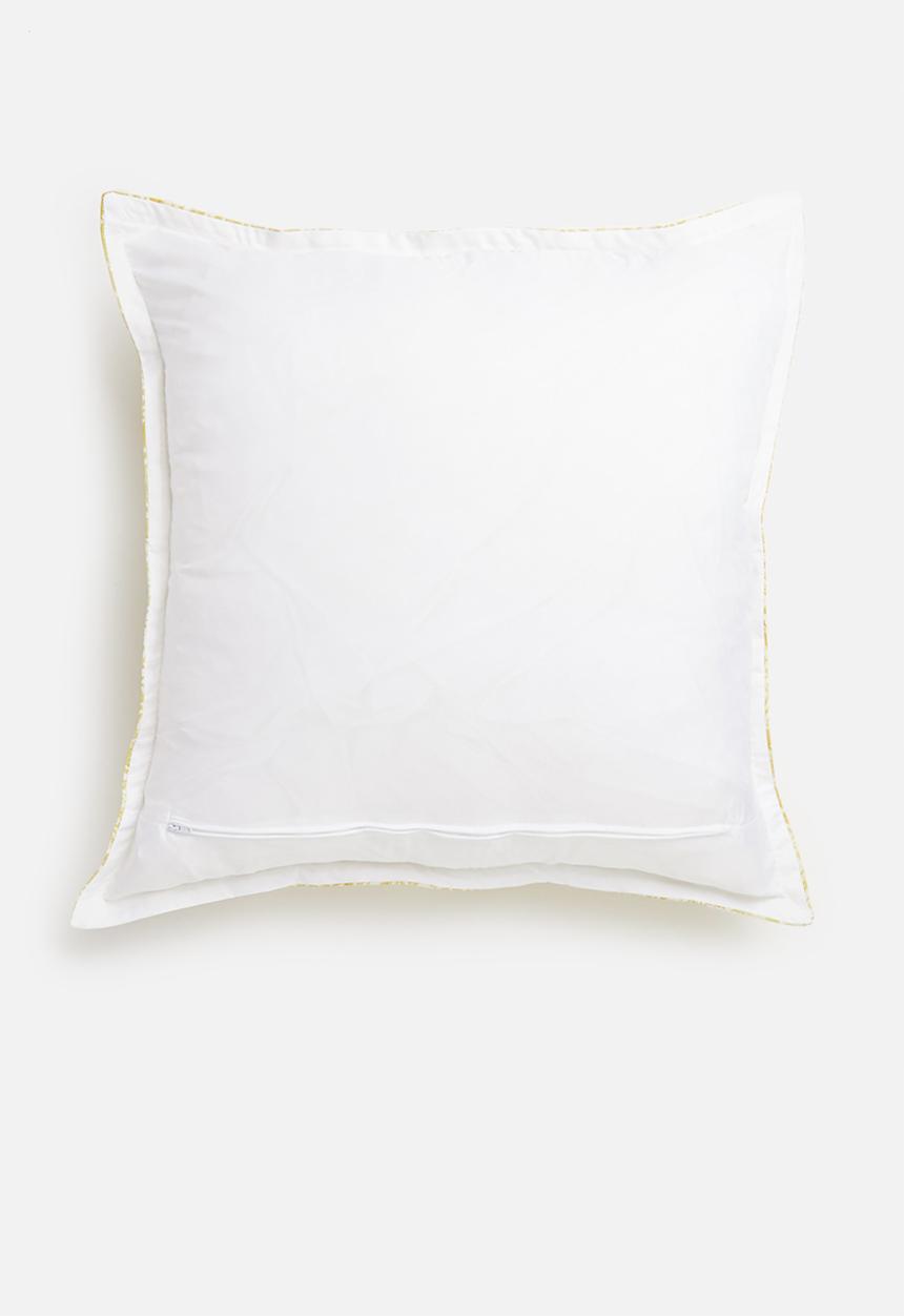 Grey Gardens - Acid demask cushion cover - yellow & white