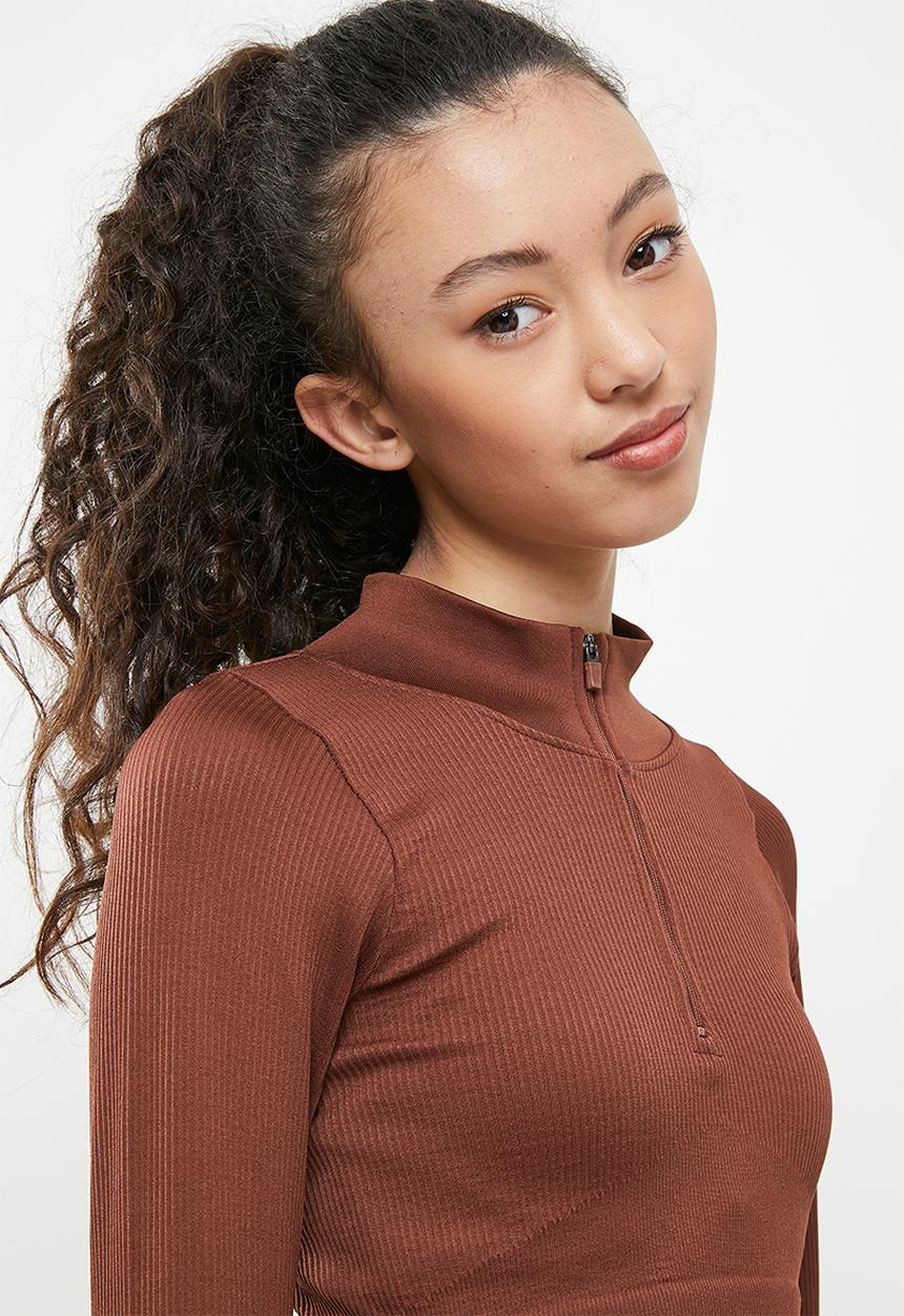 dailyfriday - Long sleeve active set - rust 