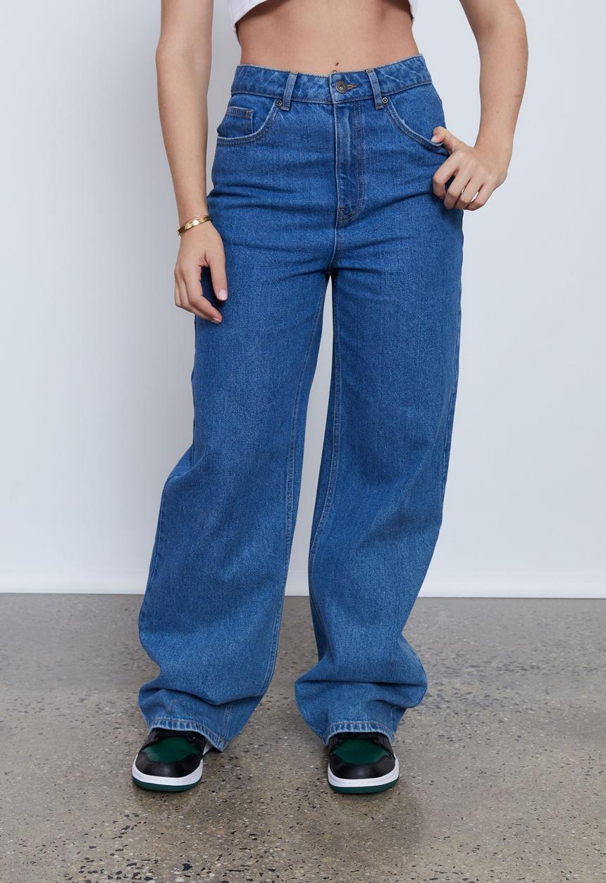 Factorie - 90s straight leg jean - mid blue