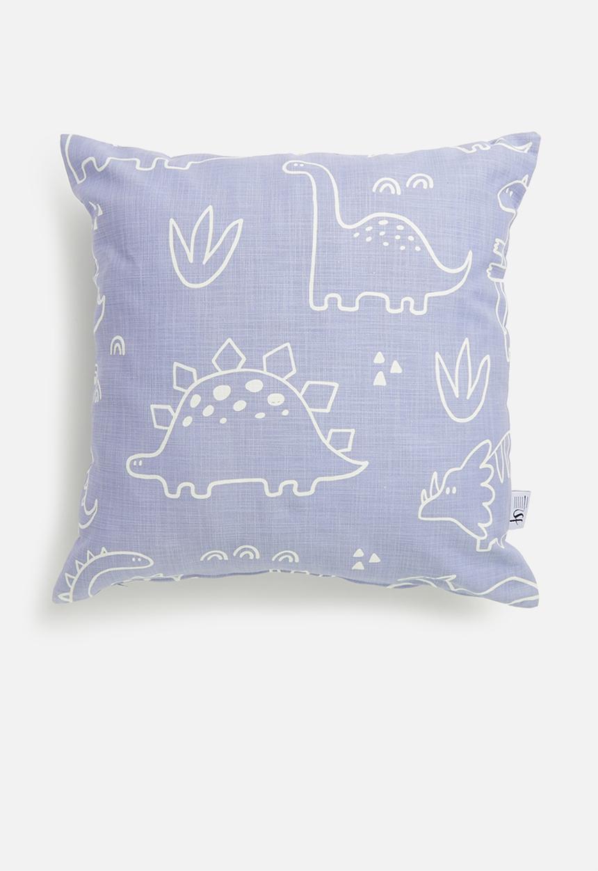 Sixth Floor - Dino cushion cover -blue & white