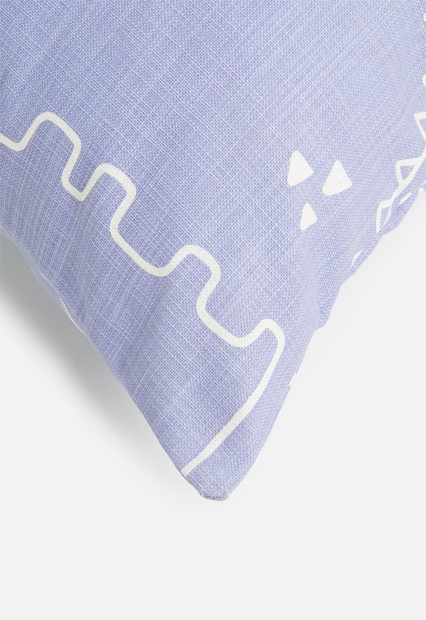 Sixth Floor - Dino cushion cover -blue & white