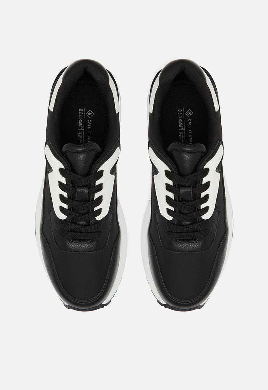 Call It Spring - Vyntage sneaker - black/white