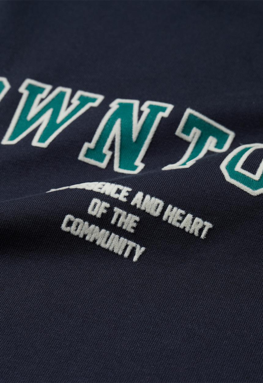 MANGO - Bastian cotton varsity t-shirt  - dark navy