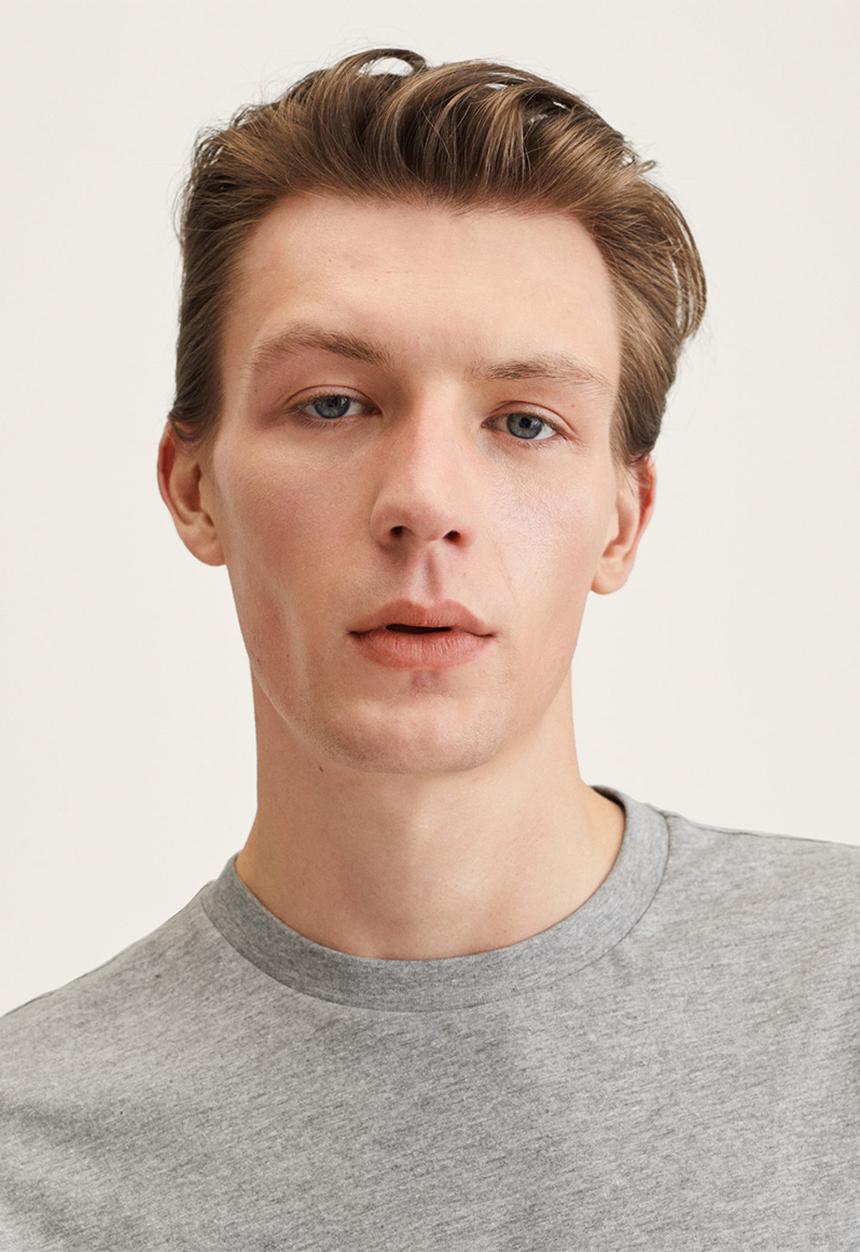 MANGO - Cherlo sustainable cotton basic T-shirt - grey