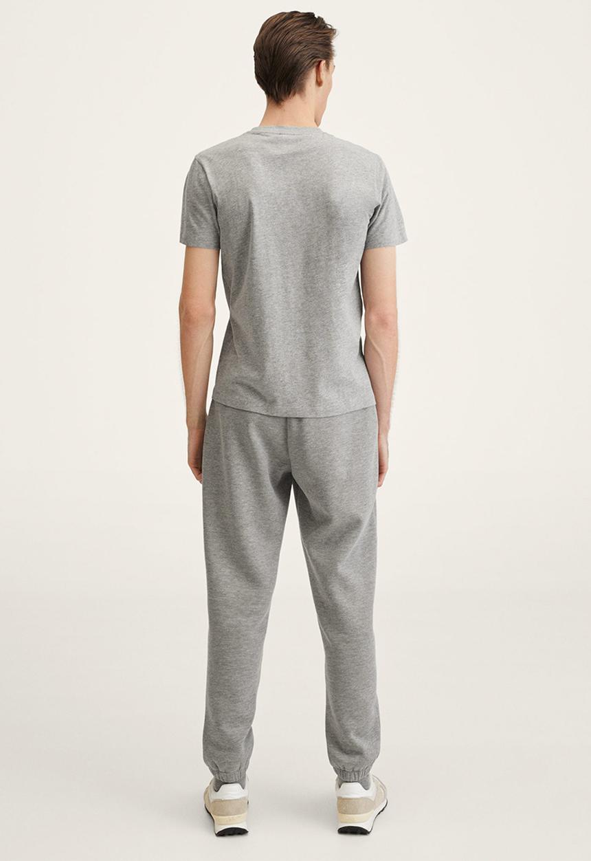 MANGO - Cherlo sustainable cotton basic T-shirt - grey