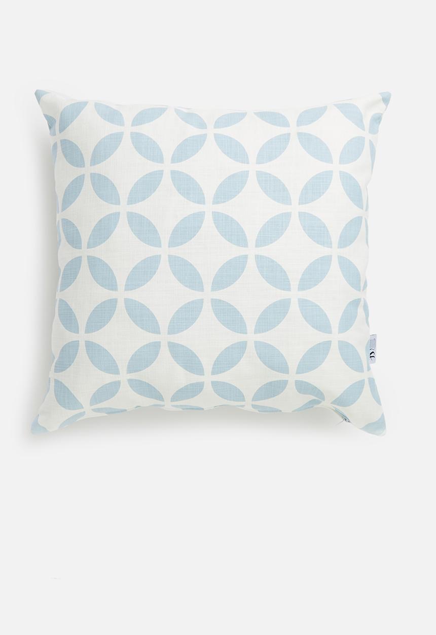 Sixth Floor - Jigsaw cushion cover - blue & white