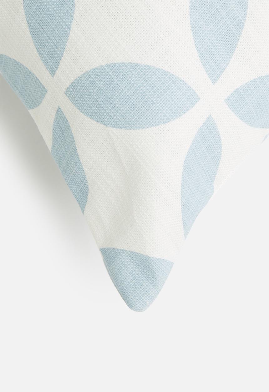 Sixth Floor - Jigsaw cushion cover - blue & white