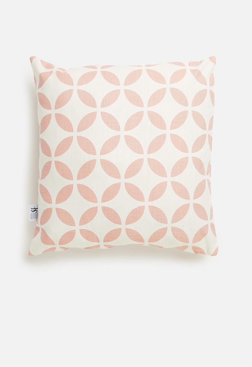 Sixth Floor - Jigsaw cushion cover - pink & white