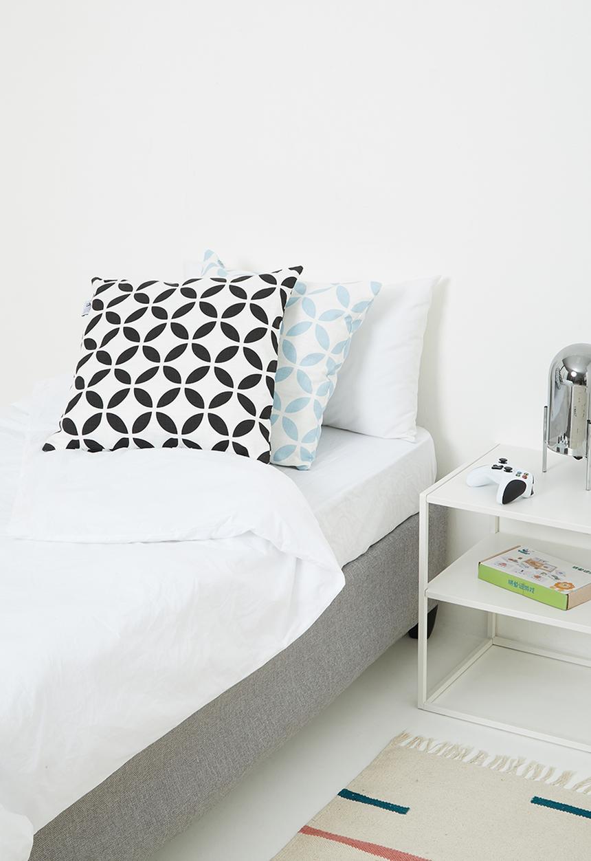 Sixth Floor - Jigsaw cushion cover - black & white