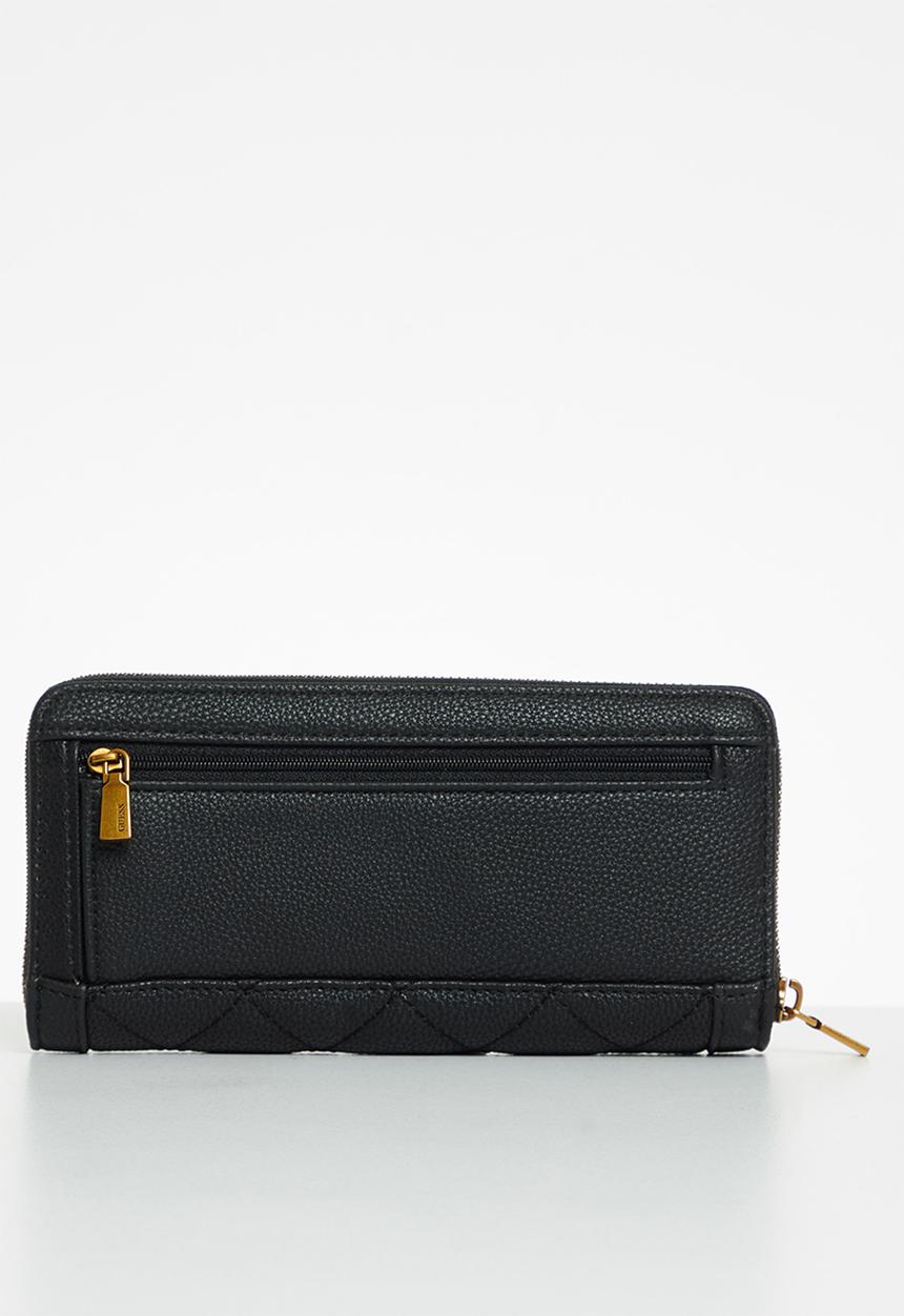 GUESS - Abey slg large zip around - black