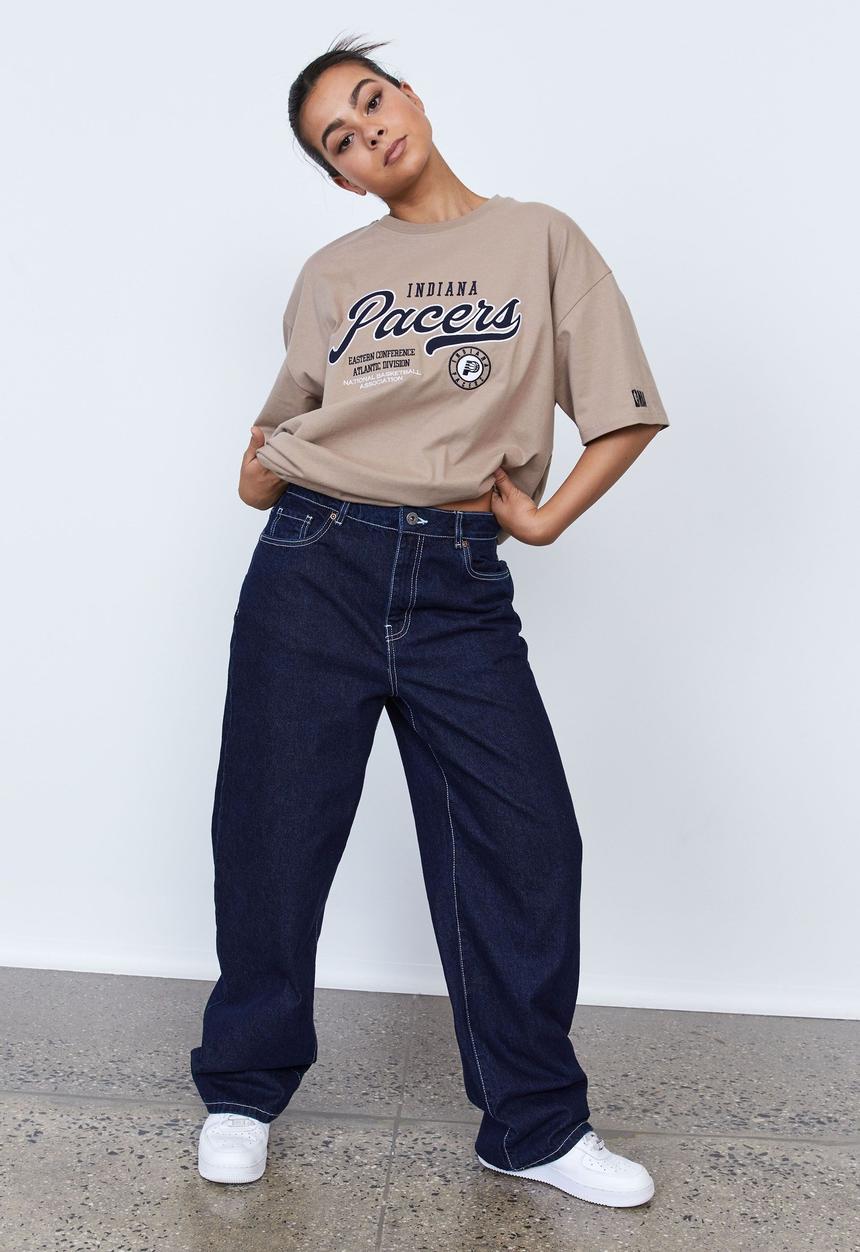 Factorie - High rise baggy jean - dark blue