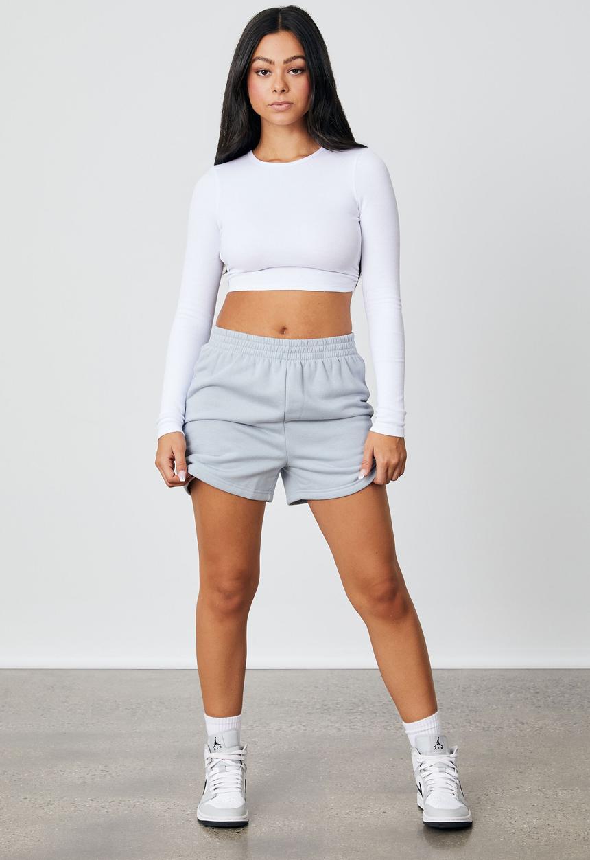Factorie - Hype fleece short - grey sky