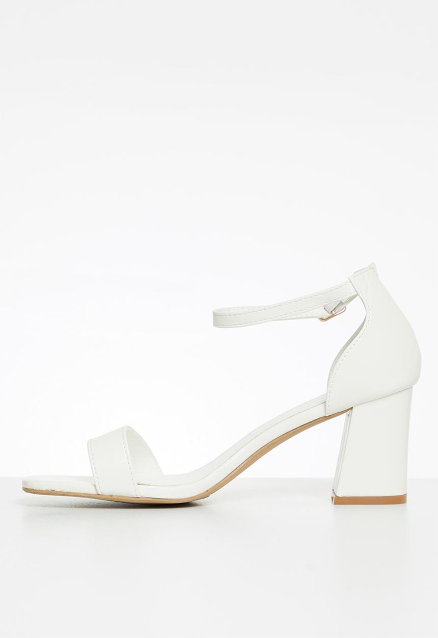 Superbalist - Carrie open block heel - white