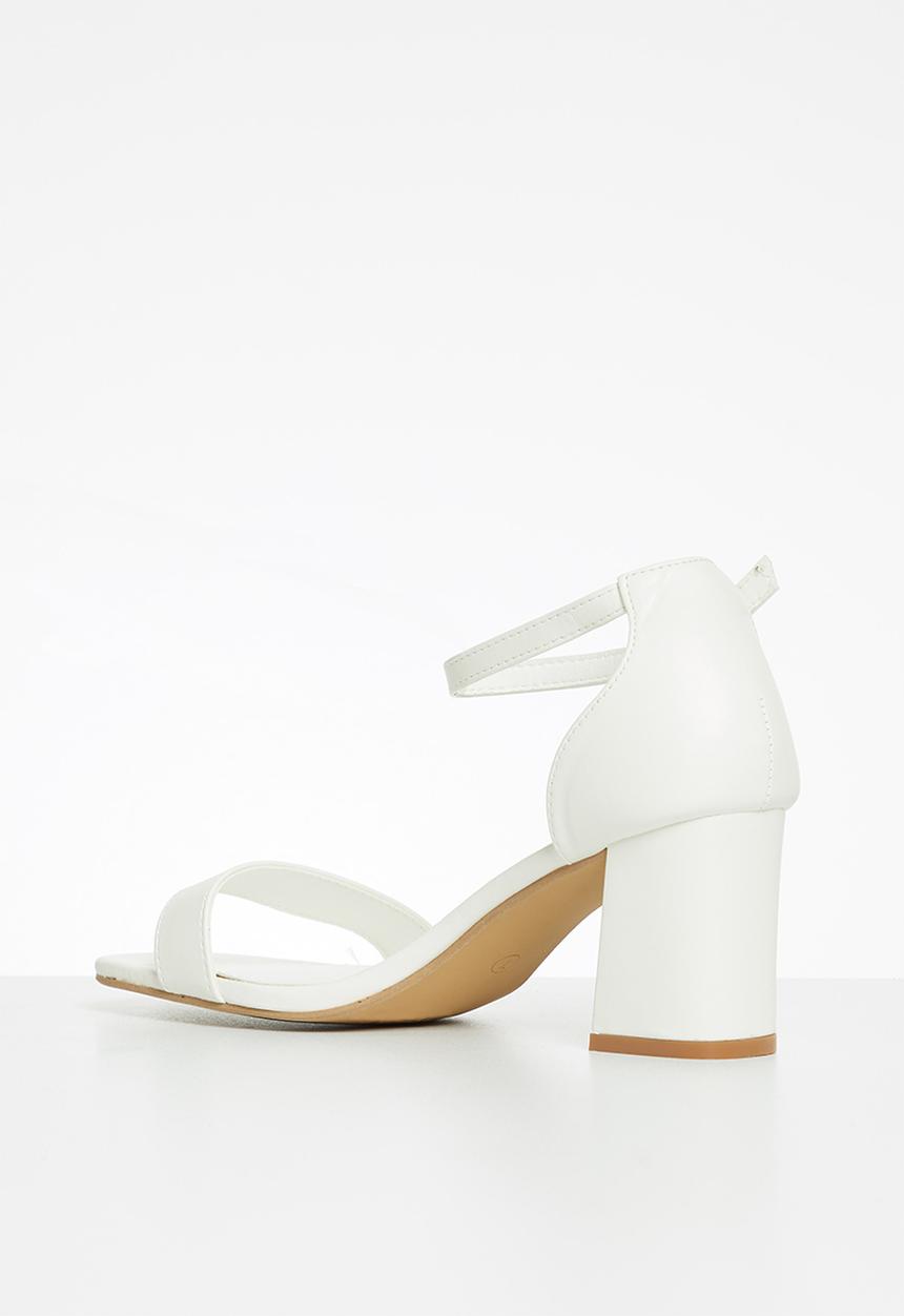 Superbalist - Carrie open block heel - white
