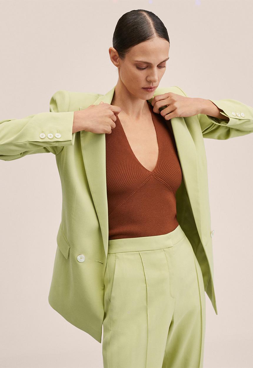 MANGO - Trousers tempito - lime