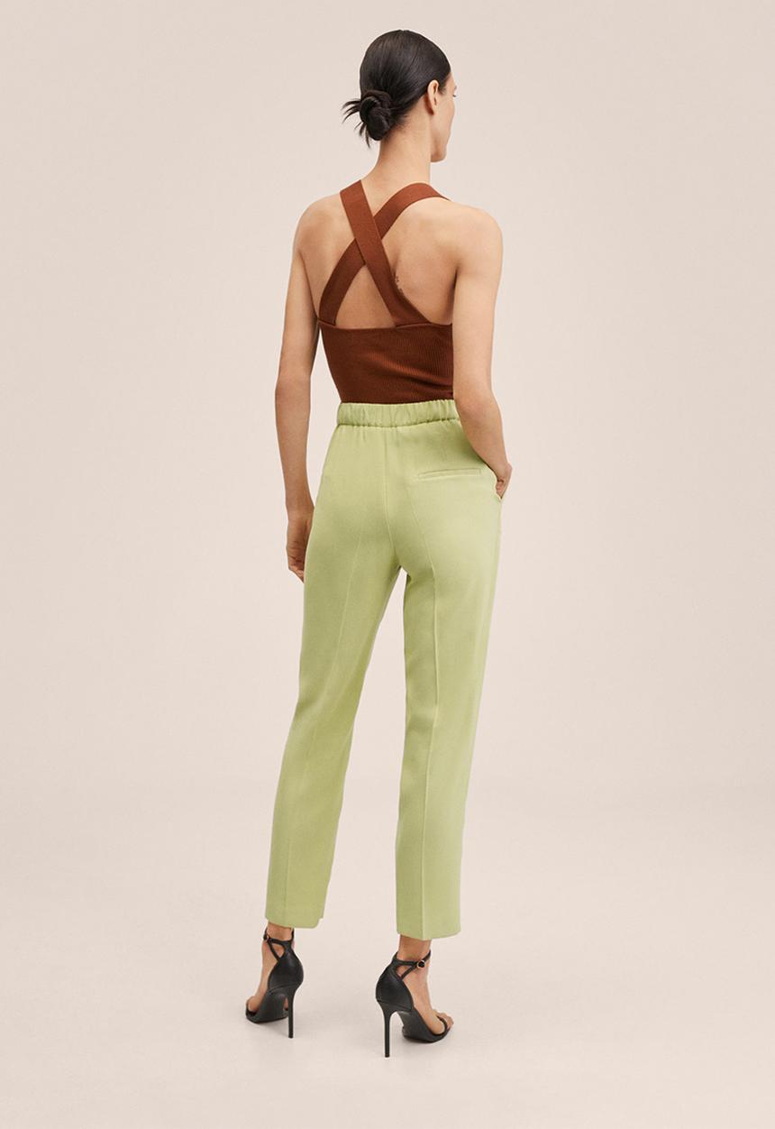 MANGO - Trousers tempito - lime