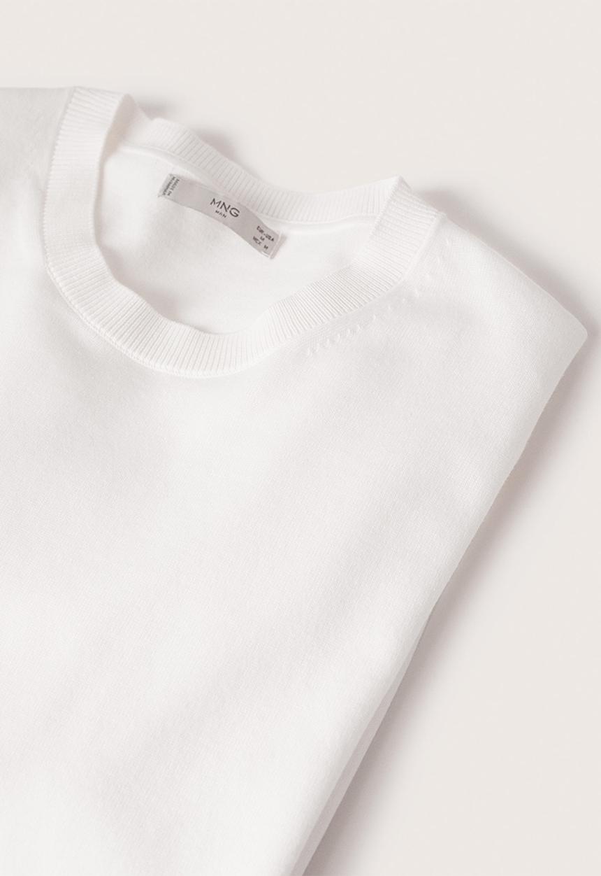 MANGO - Ten crew sweatshirt - white