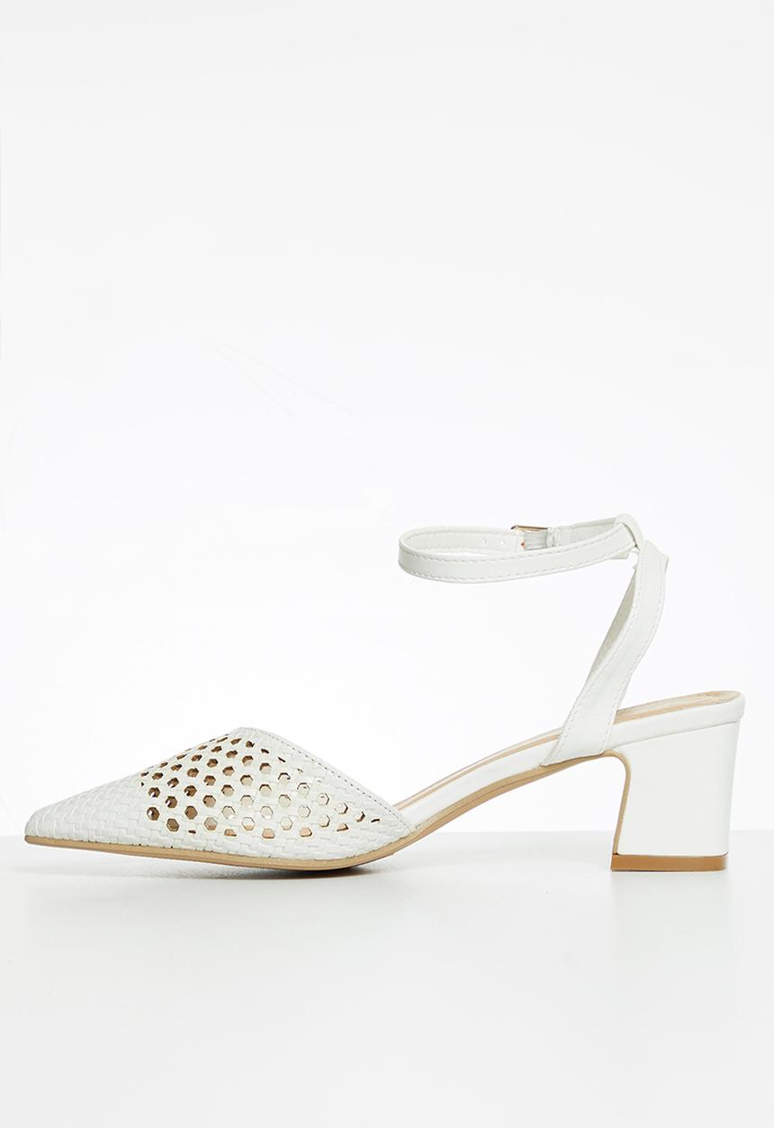 Superbalist - Sam closed block heel - white