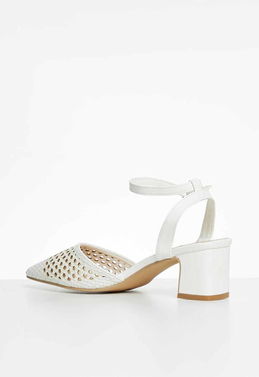 Superbalist - Sam closed block heel - white