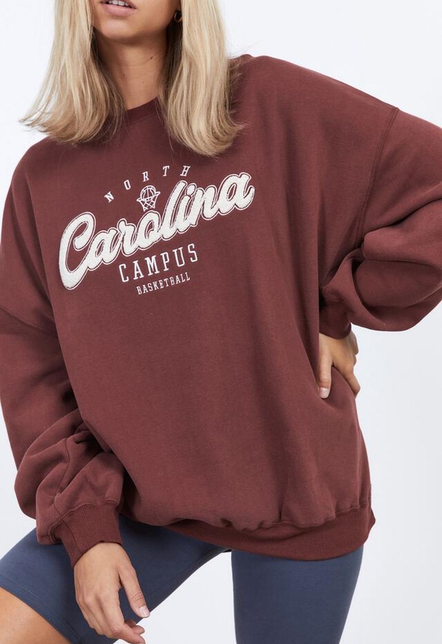 Factorie - Slouchy premium graphic crew - andorra/carolina