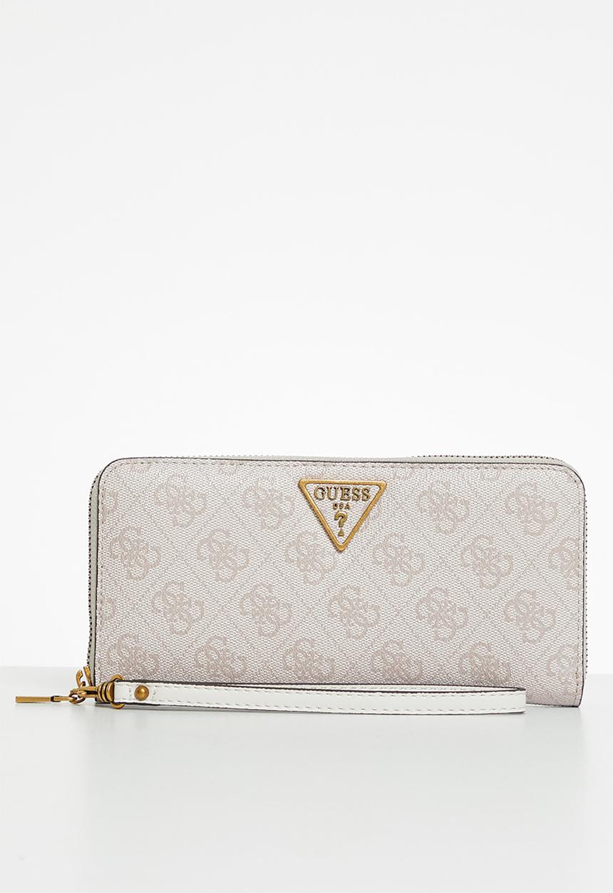 GUESS - Laurel slg large zip around - dove logo