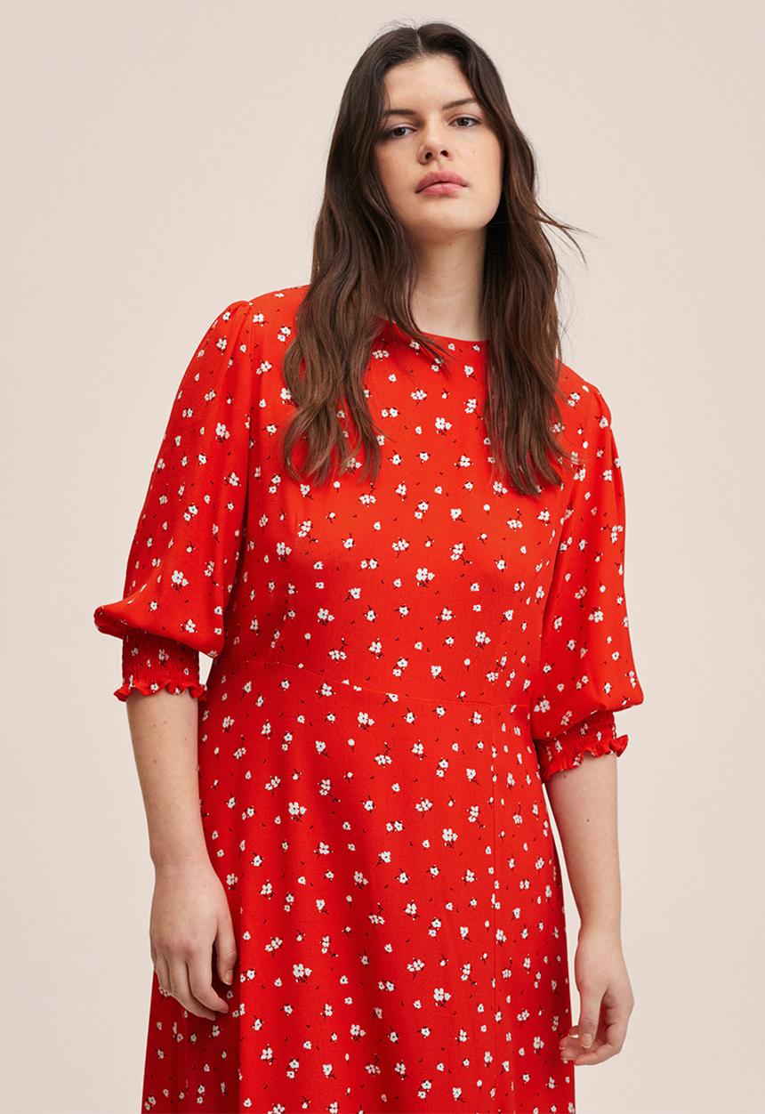 MANGO - Dress carol - red