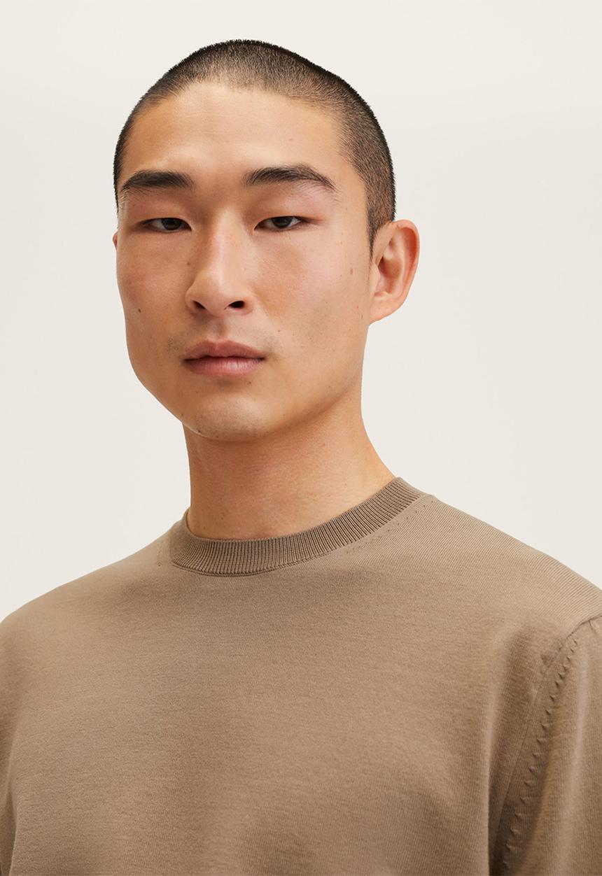 MANGO - Ten crew sweatshirt - sand