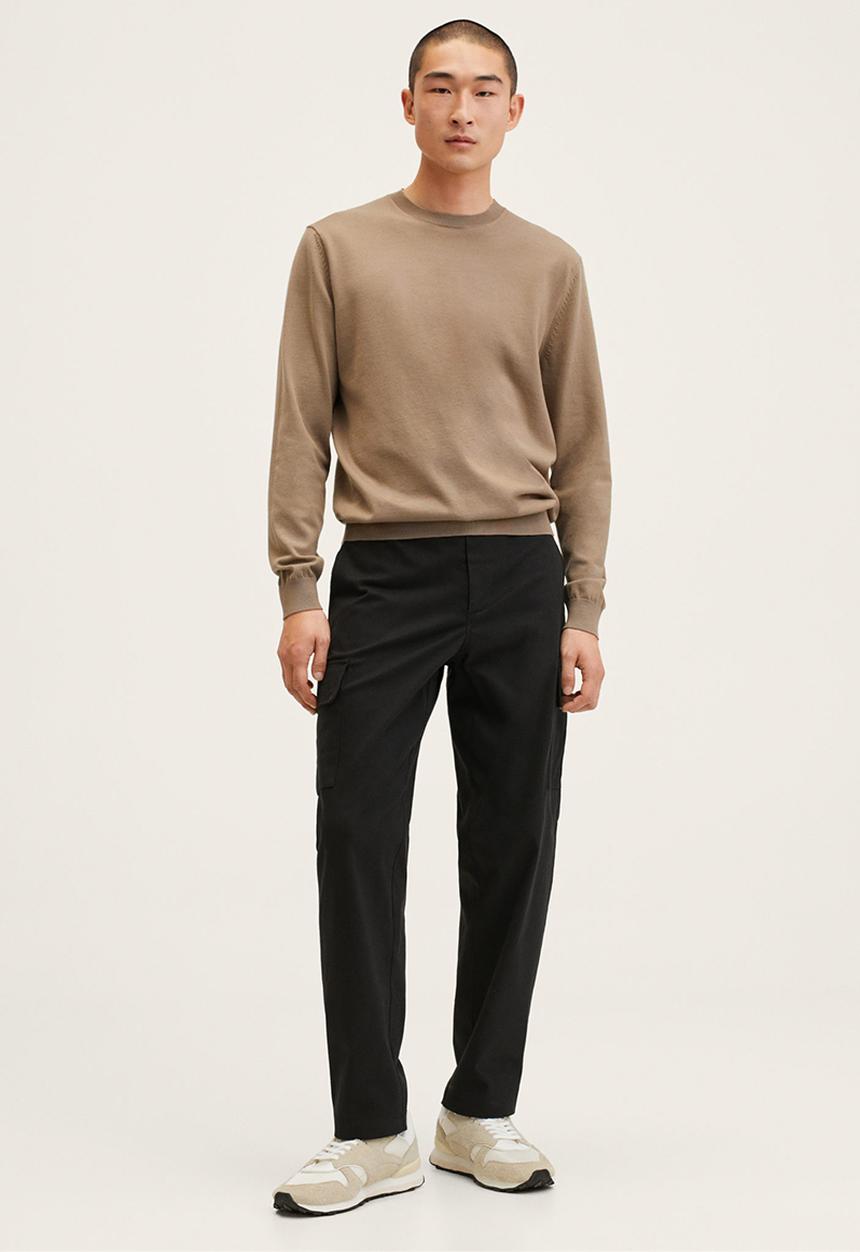 MANGO - Ten crew sweatshirt - sand