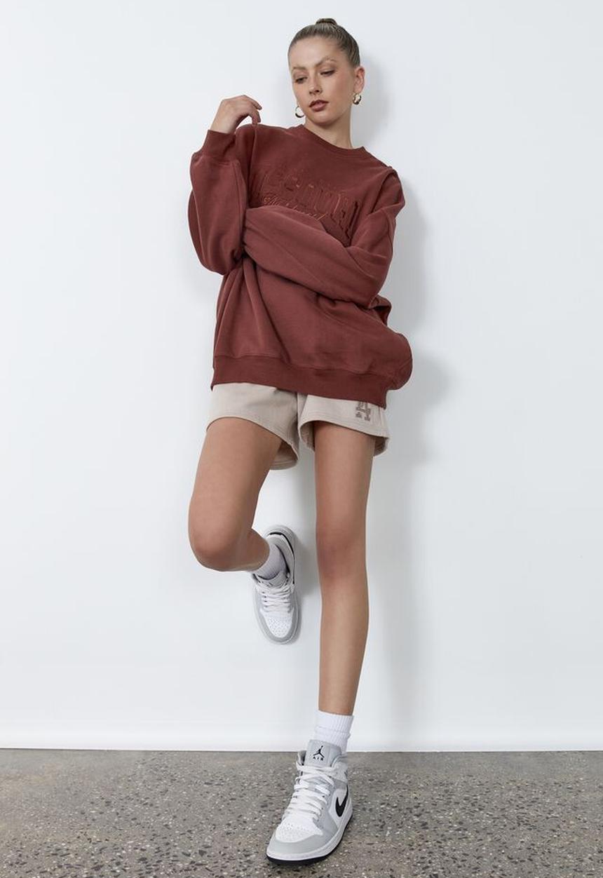 Factorie - Slouchy premium graphic crew - andorra/missouri