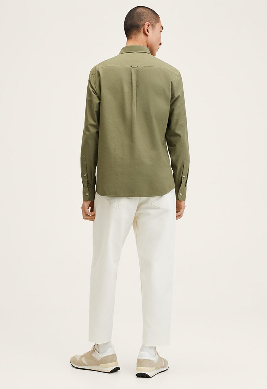 MANGO - Shirt oxford - khaki