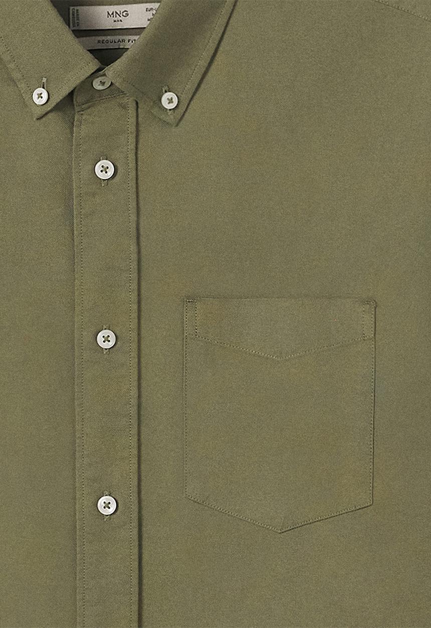 MANGO - Shirt oxford - khaki