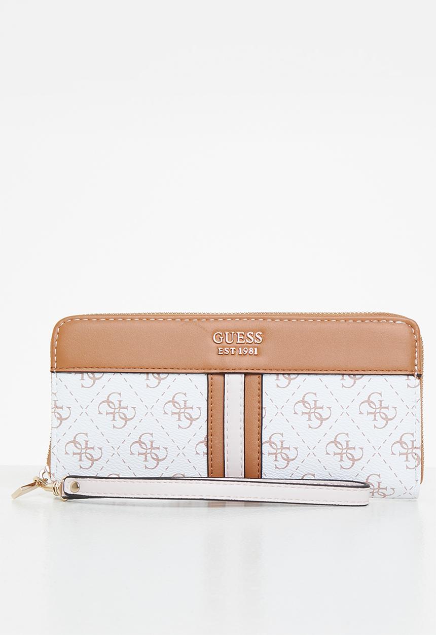 GUESS - Kasinta slg large zip around - white caramel