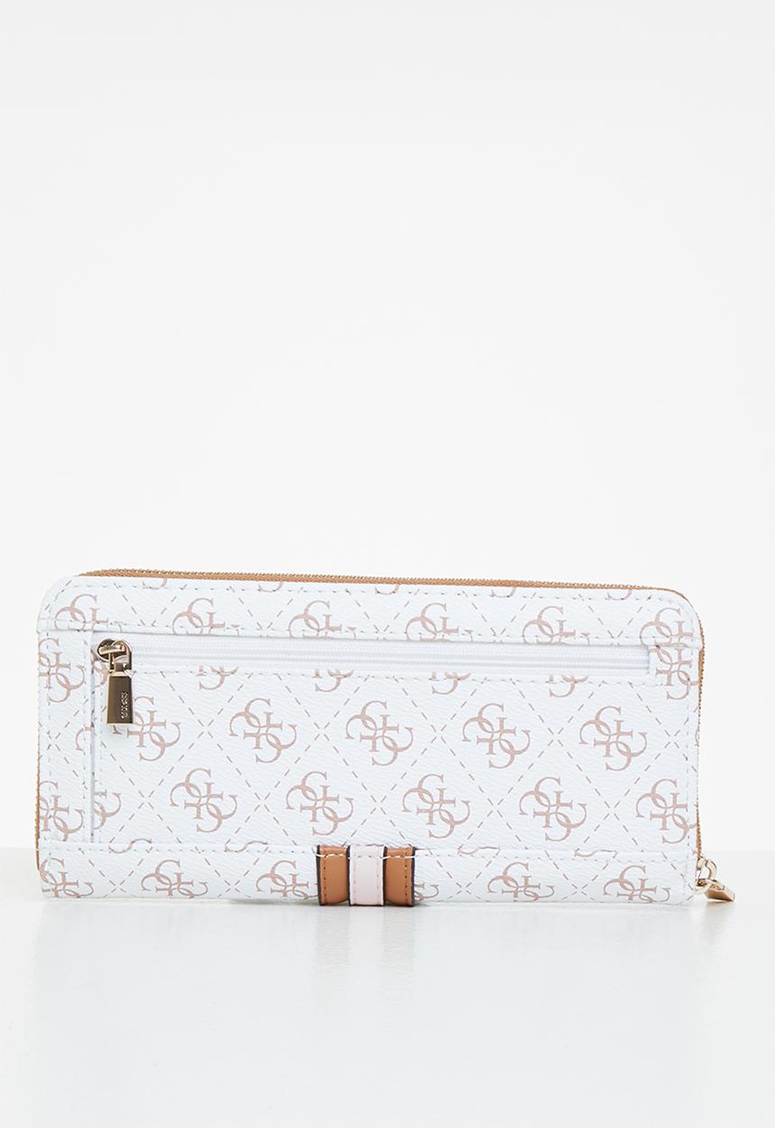 GUESS - Kasinta slg large zip around - white caramel