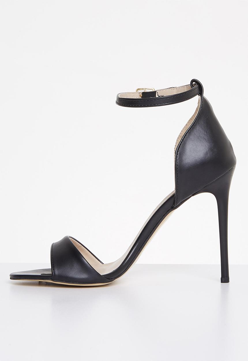 Trendyol - Ankle tie barely there heel - black