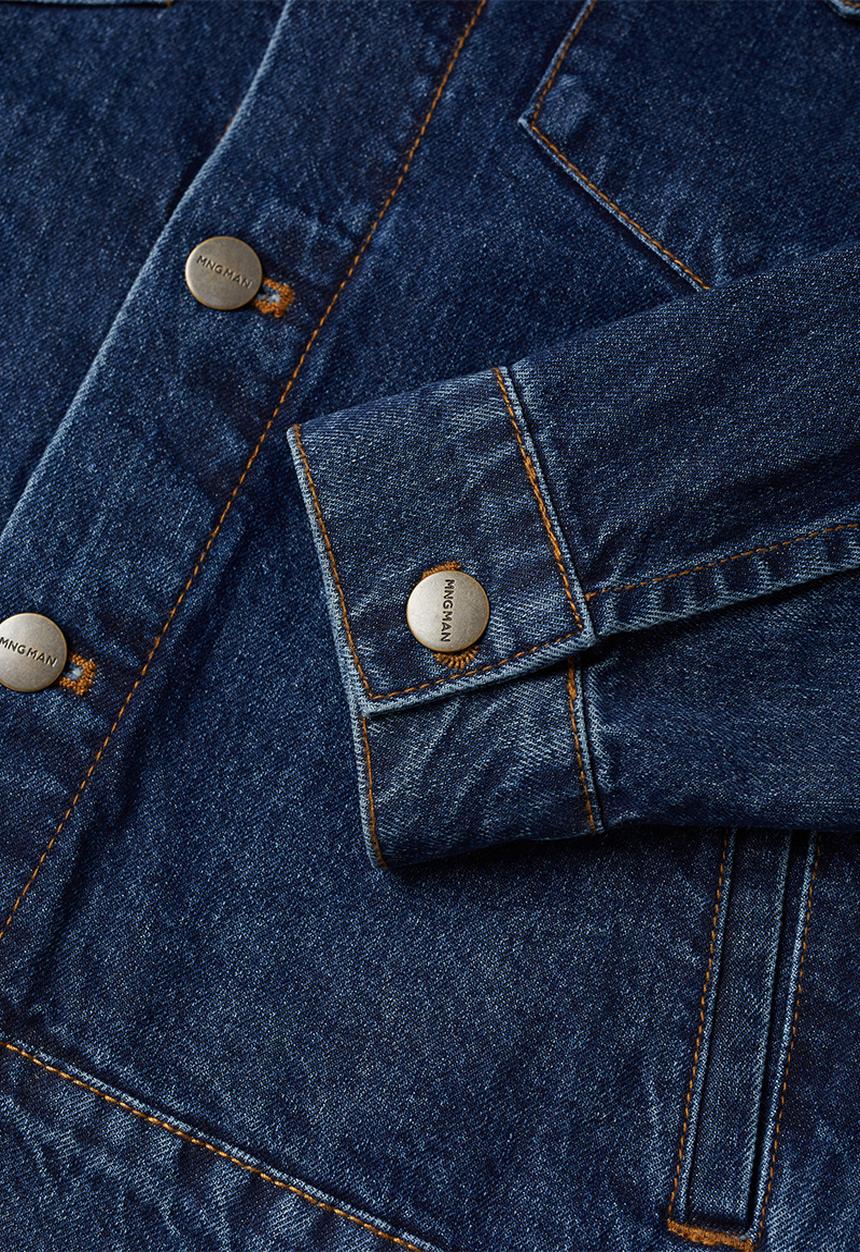 MANGO - Ryan Dark wash denim jacket - dark blue