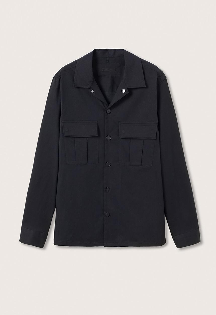MANGO - Agios Lyocell cotton overshirt - dark navy