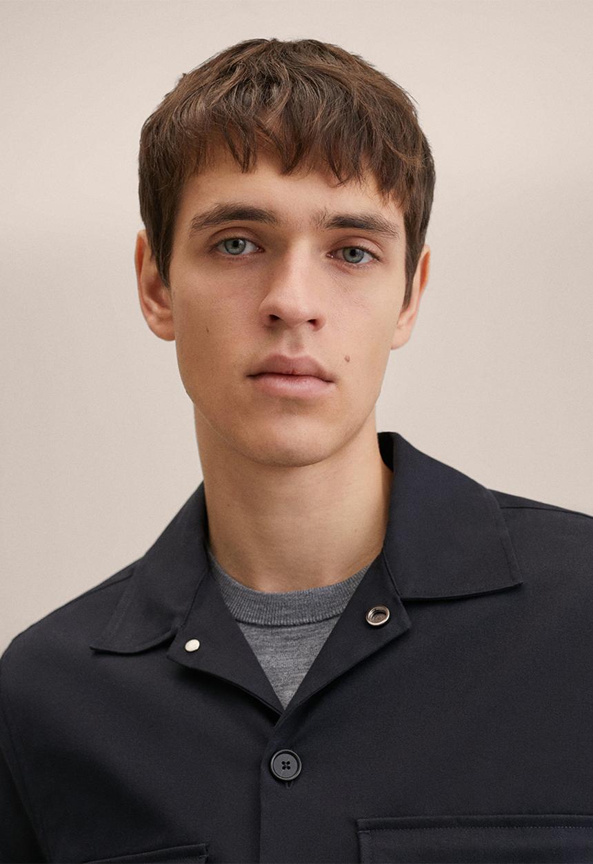 MANGO - Agios Lyocell cotton overshirt - dark navy