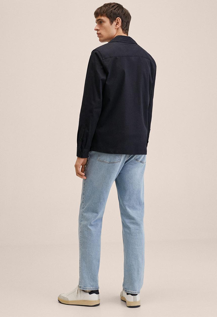 MANGO - Agios Lyocell cotton overshirt - dark navy
