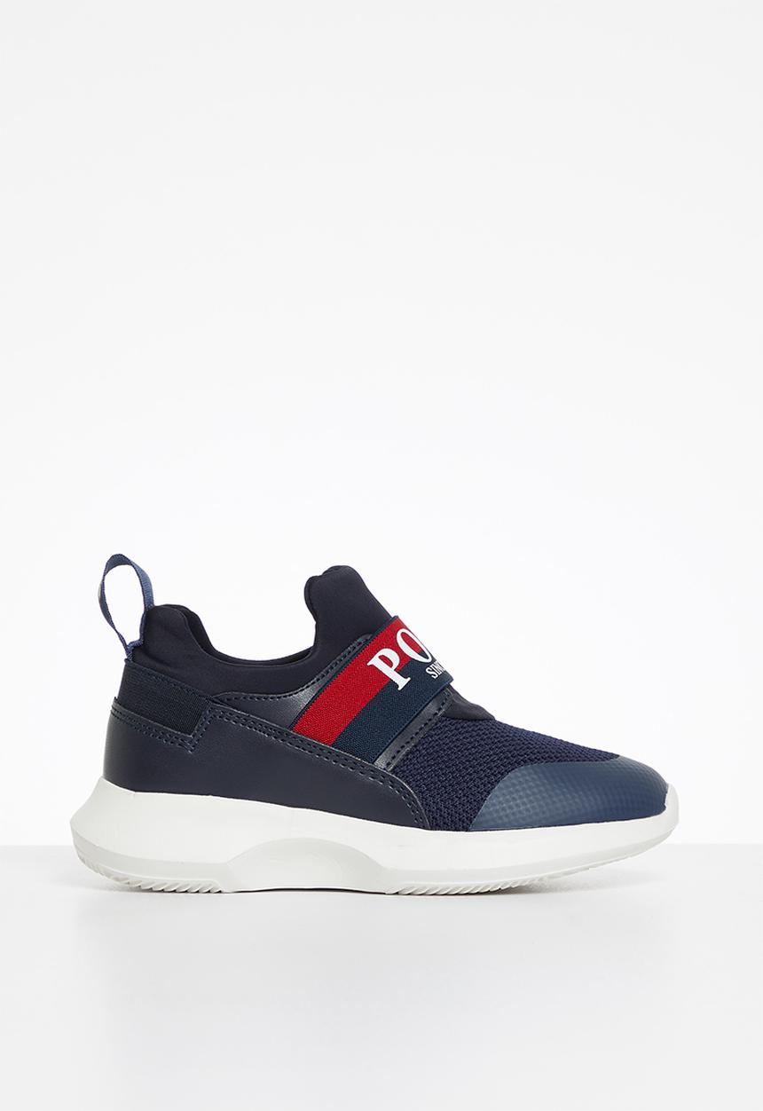 POLO - Kids elasticated knit slip on sneaker - nautical