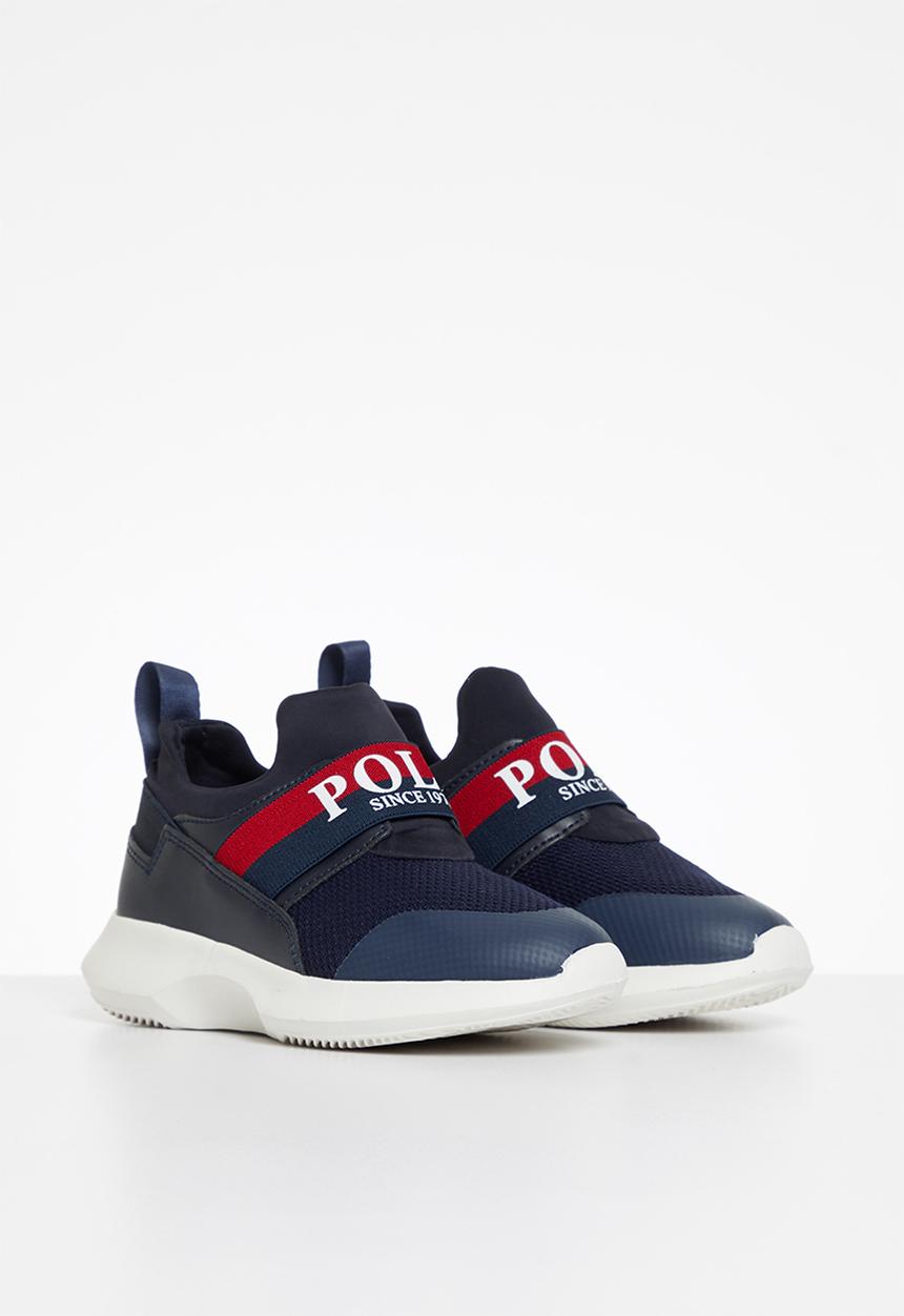 POLO - Kids elasticated knit slip on sneaker - nautical