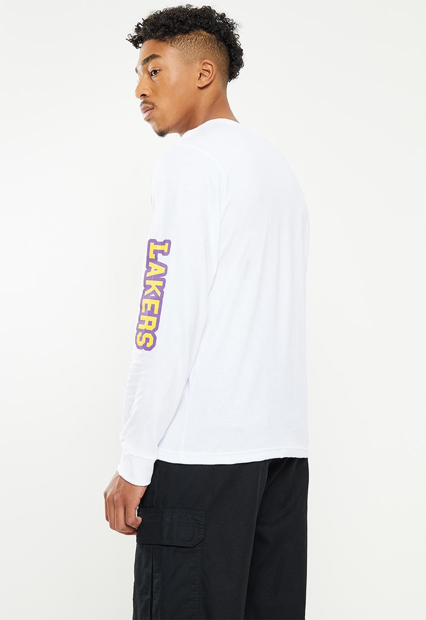 NBA - Lakers logo long sleeve printed t-shirt - white