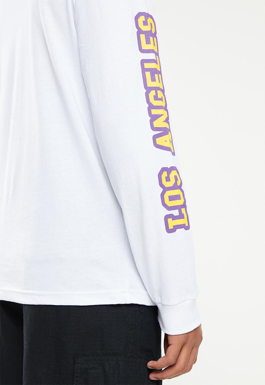 NBA - Lakers logo long sleeve printed t-shirt - white